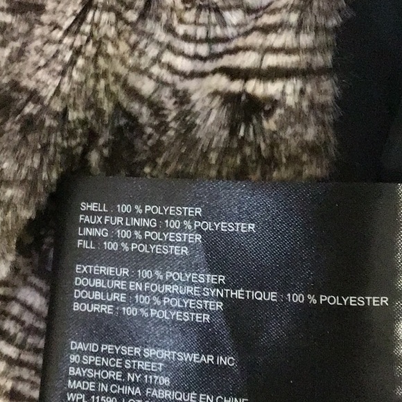 Weatherproof EUC blue/black poly fill long jacket, faux fur lining. - Picture 12 of 16